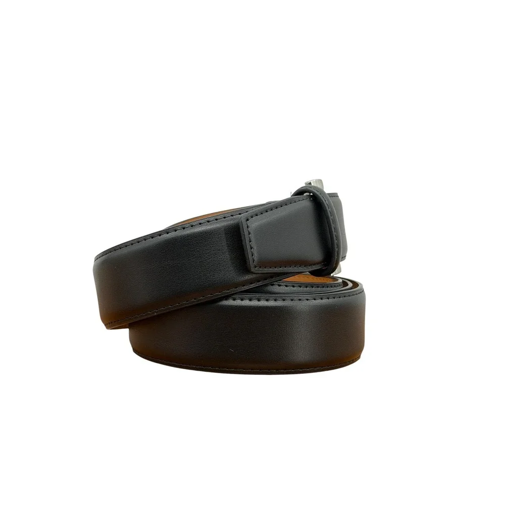 Bulliant Leather Belt Men SZ 52 Black Classic Office Detachable Strap Practical